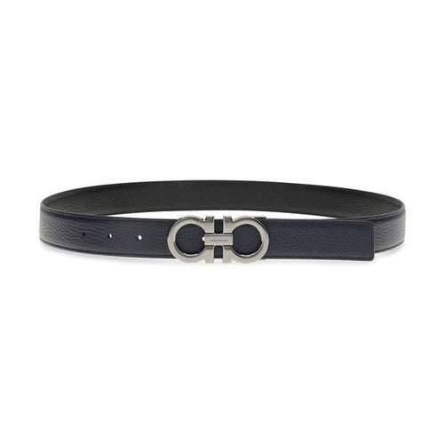 Ferragamo Blue Calf Leather Bos Taurus Regular Belt