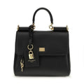 Dolce & Gabbana Black Calf Leather Bos Taurus Shoulder Bag