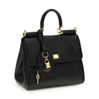 Dolce & Gabbana Black Calf Leather Bos Taurus Shoulder Bag