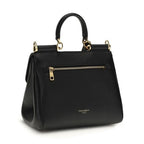 Dolce & Gabbana Black Calf Leather Bos Taurus Shoulder Bag