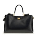 Dolce & Gabbana Black Calf Leather Bos Taurus Shoulder Bag