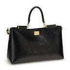 Dolce & Gabbana Black Calf Leather Bos Taurus Shoulder Bag