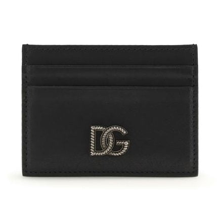 Dolce & Gabbana Black Calf Leather Bos Taurus Wallet