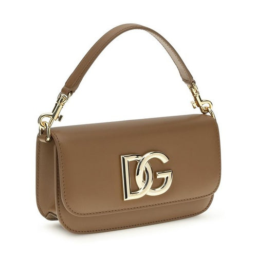 Dolce & Gabbana Brown Calf Leather Bos Taurus Handbag