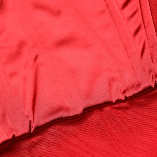 Dolce & Gabbana Red Halter Corset Sleeveless Sheath  Dress