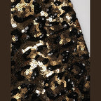 Dolce & Gabbana Gold Leopard Sequined Straight Trouser Pants