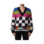 Dolce & Gabbana Multicolor Stripes V-neck Pullover Sweater