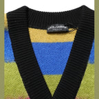 Dolce & Gabbana Multicolor Stripes V-neck Pullover Sweater