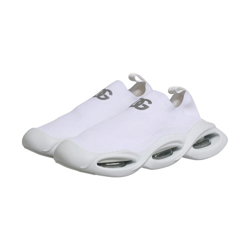 Dolce & Gabbana White Slip On Wave Low Top Sneakers Shoes