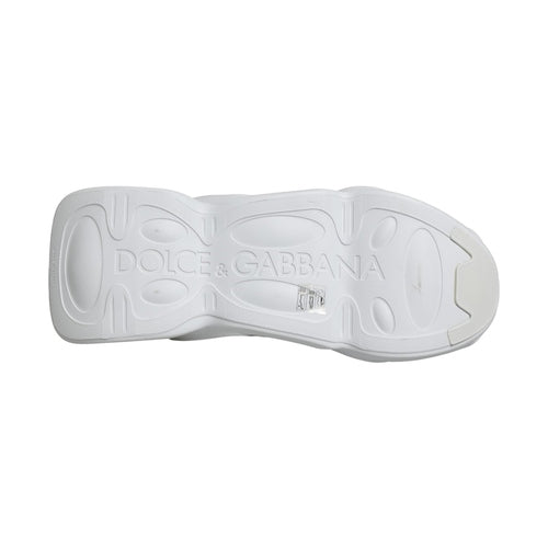Dolce & Gabbana White Slip On Wave Low Top Sneakers Shoes