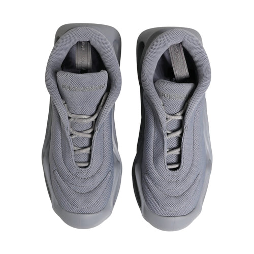 Dolce & Gabbana Gray Slip On Wave Low Top Sneakers