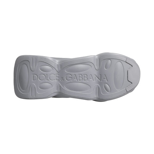 Dolce & Gabbana Gray Slip On Wave Low Top Sneakers