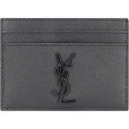Saint Laurent Gray Calf Leather Bos Taurus Wallet