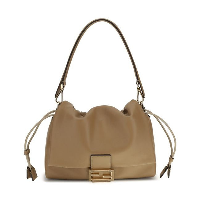 Fendi Beige Calf Leather Bos Taurus Shoulder Bag