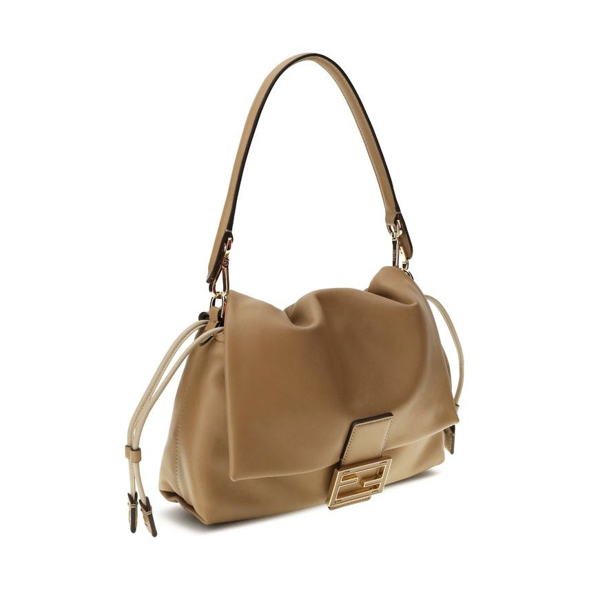 Fendi Beige Calf Leather Bos Taurus Shoulder Bag