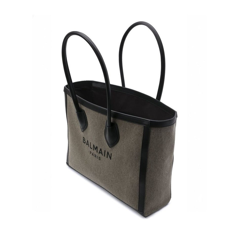 Balmain Bicolor Cotton Tote Bag