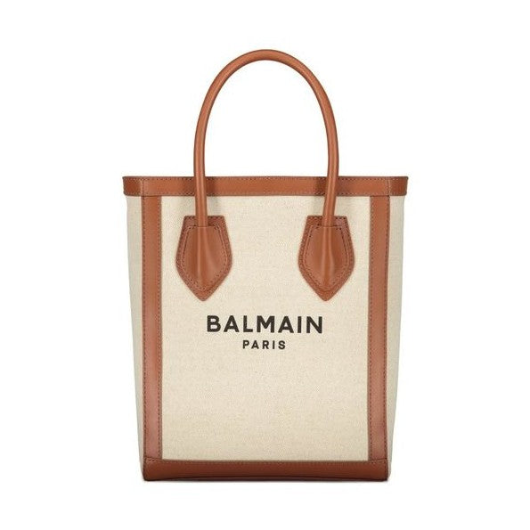 Balmain Brown Cotton Tote Bag