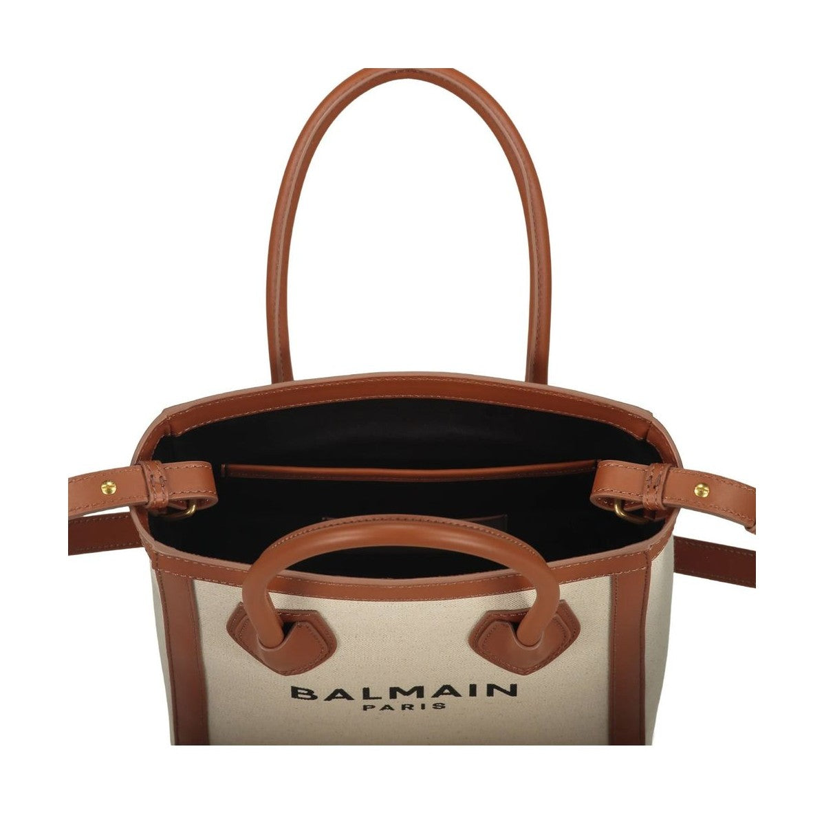 Balmain Brown Cotton Tote Bag