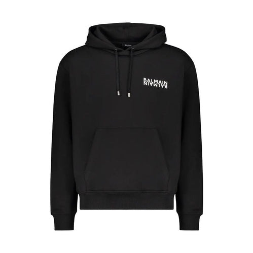 Balmain Black Cotton Hoodie