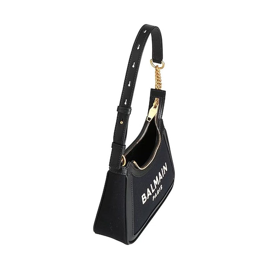 Balmain Black Cotton Shoulder Bag