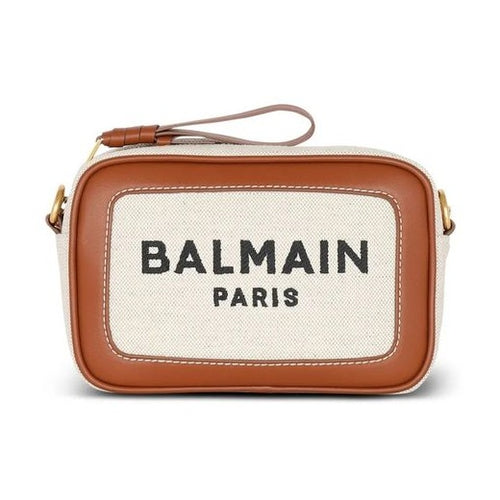 Balmain Brown Cotton Shoulder Bag