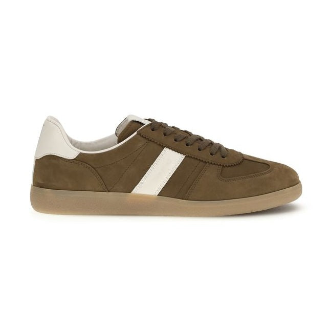 Tom Ford Brown Calf Leather Bos Taurus Low Top Sneakers