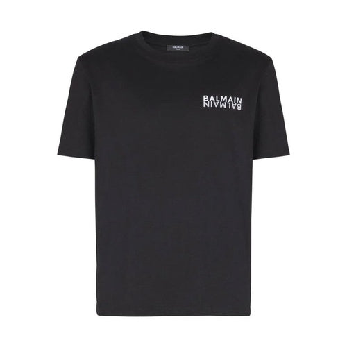 Balmain Black Cotton T-Shirt