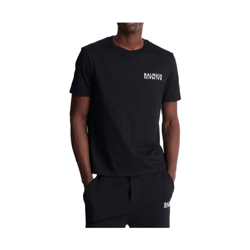 Balmain Black Cotton T-Shirt