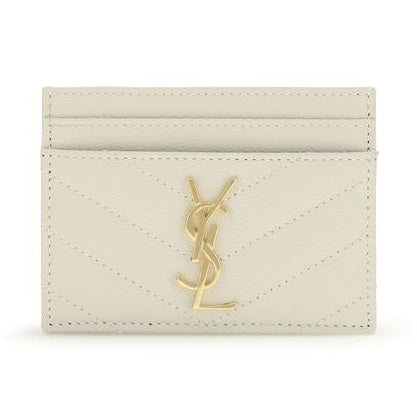 Saint Laurent Beige Calf Leather Bos Taurus Wallet