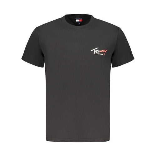 Tommy Hilfiger Black Cotton Men T-Shirt