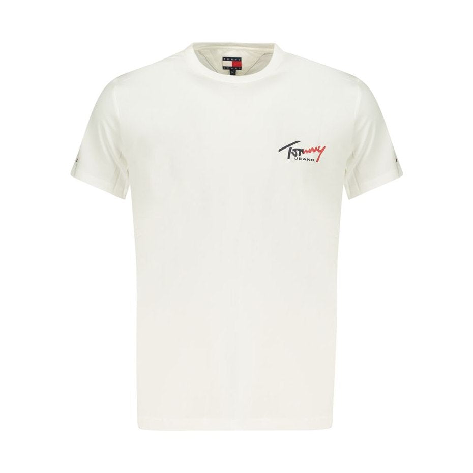 Tommy Hilfiger White Cotton Men T-Shirt