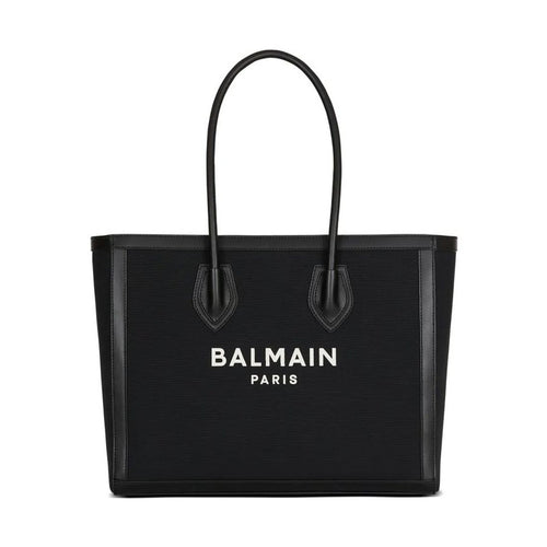 Balmain Black Cotton Tote Bag