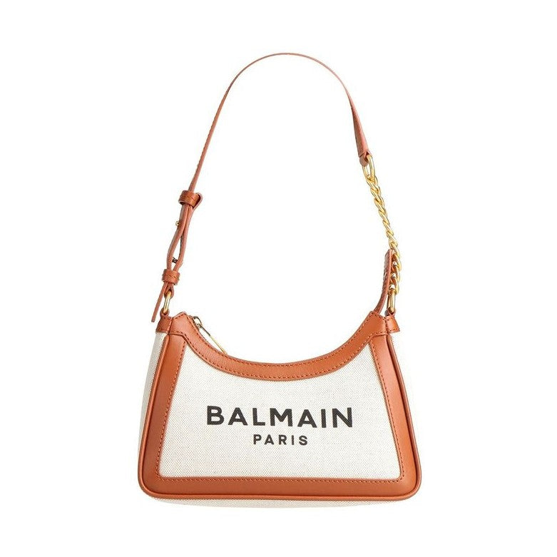 Balmain Brown Cotton Shoulder Bag
