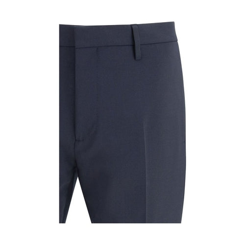 Dsquared² Blue Fleece Wool Two-Piece Suit