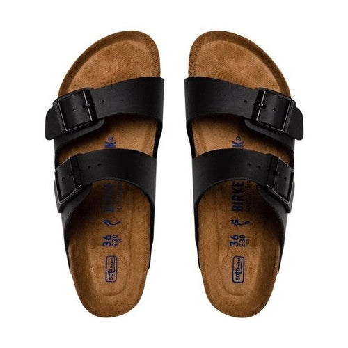 Birkenstock Black Synthetic Flat Sandals