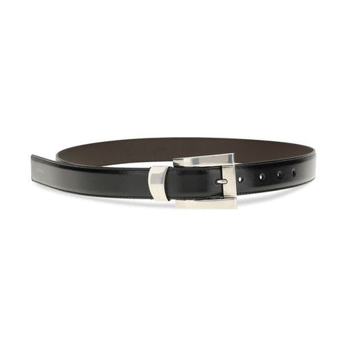 Versace Black Calf Leather Bos Taurus Regular Belt