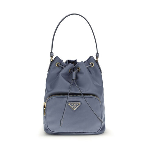 Prada Blue Recycled Polyamide Backet Bag