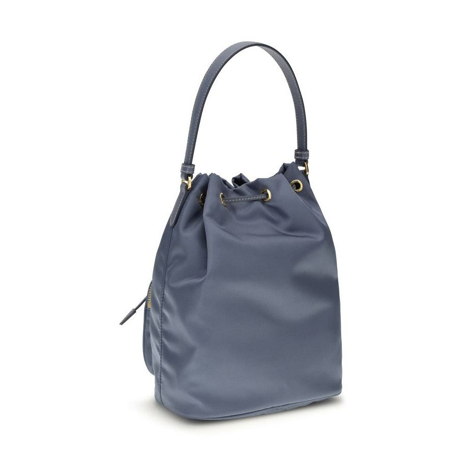 Prada Blue Recycled Polyamide Backet Bag
