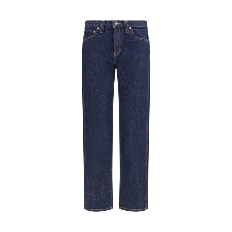 Khaite Blue Cotton Straight-Leg Jeans