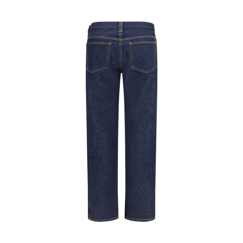 Khaite Blue Cotton Straight-Leg Jeans