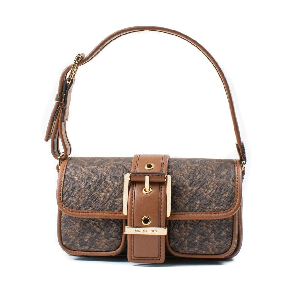 Michael Kors Brown Canvas Shoulder Bag