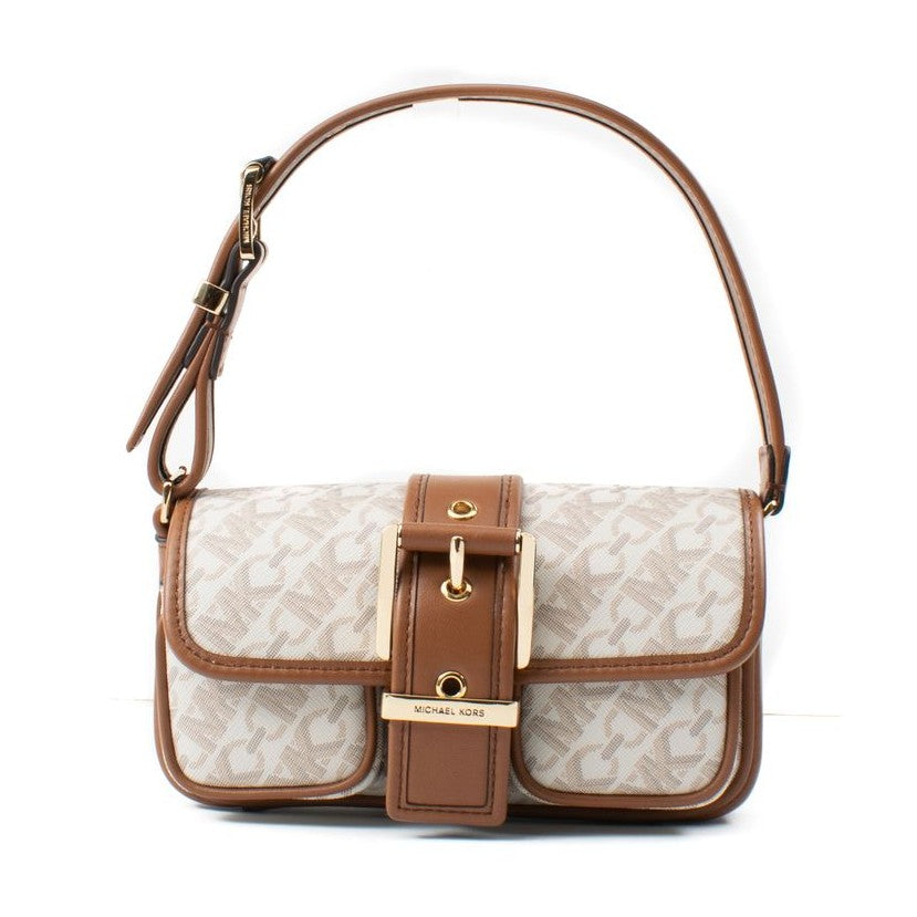 Michael Kors Beige Canvas Shoulder Bag