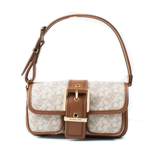 Michael Kors Beige Canvas Shoulder Bag