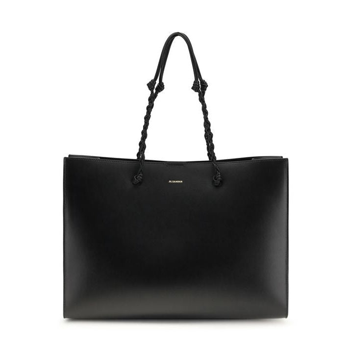Jil Sander Black Calf Leather Bos Taurus Shoulder Bag
