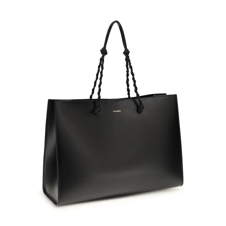 Jil Sander Black Calf Leather Bos Taurus Shoulder Bag