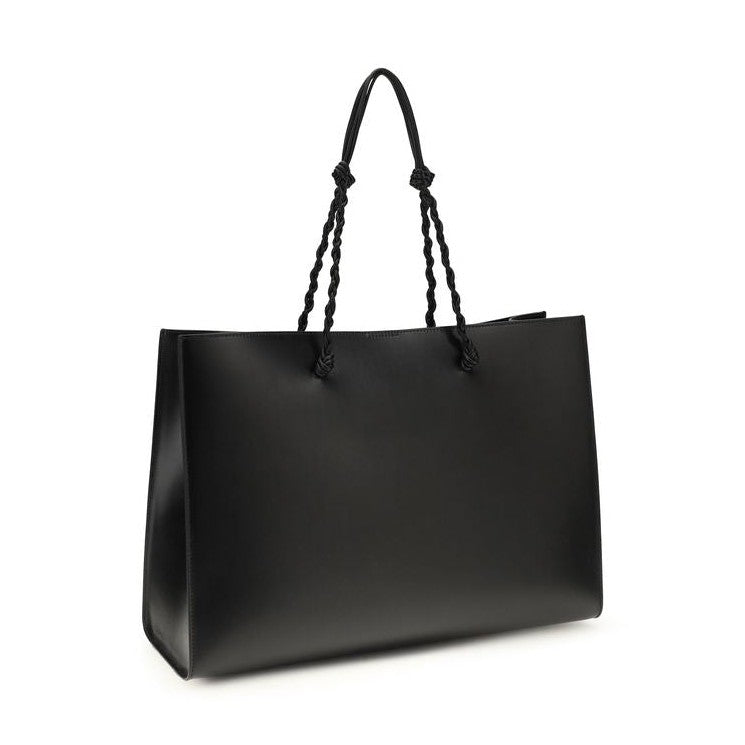 Jil Sander Black Calf Leather Bos Taurus Shoulder Bag