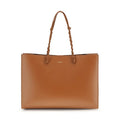 Jil Sander Brown Calf Leather Bos Taurus Shoulder Bag