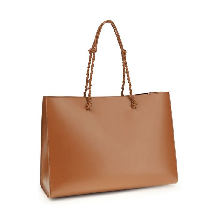 Jil Sander Brown Calf Leather Bos Taurus Shoulder Bag