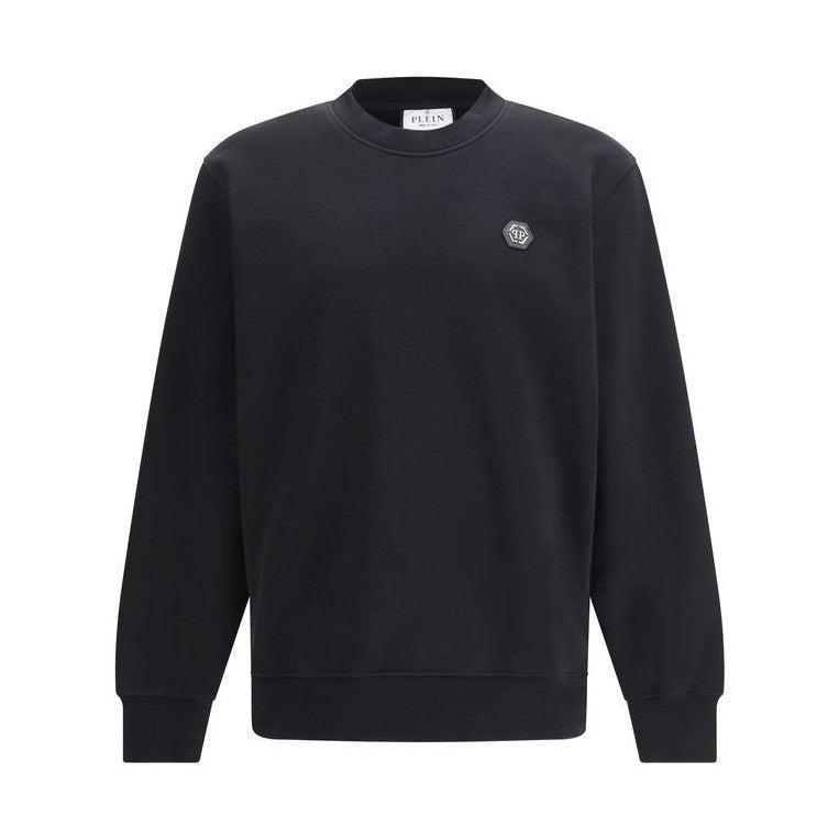 Philipp Plein Black Cotton Sweatshirt