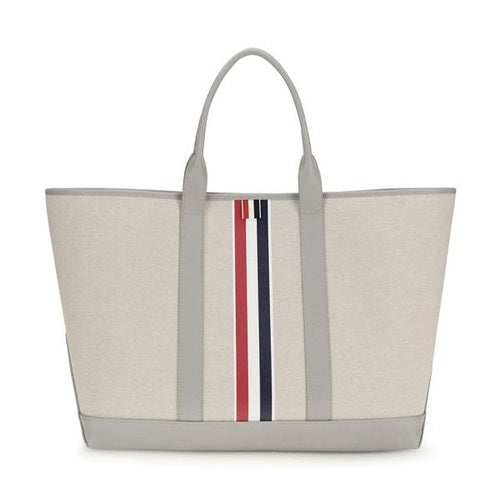 Thom Browne Gray Fabric Shoulder Bag